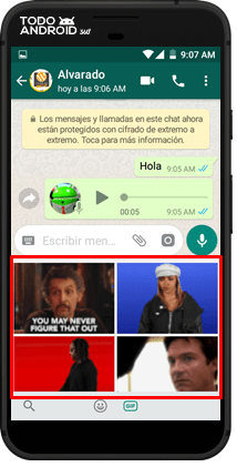 Trucos de WhatsApp - todoandroid360 - Responder con Gifts - imágenes