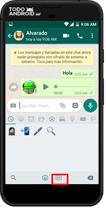 Trucos de WhatsApp - todoandroid360 - Responder con Gifts.
