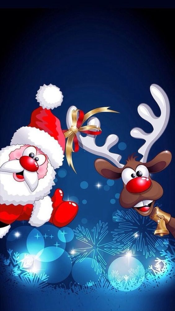 Fondos de navidad para Android - todoandoid360 - Santa y Rudolf